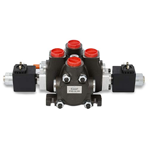 Hydraulic Solenoid Directional Control Valve, Double Acting, 1 Spool, 27 GPM, 12v
