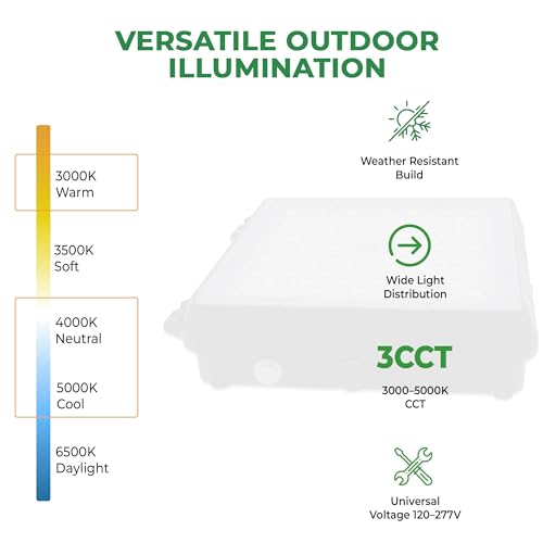 E2 Lighting LED Canopy Light, Emergency Battery Backup, 55W Adjustable - color: Dark Bronze w Battery