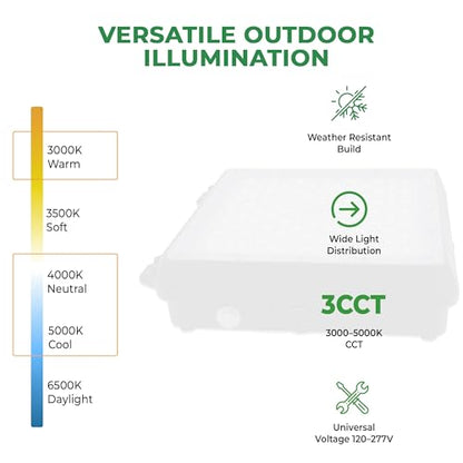 E2 Lighting LED Canopy Light, Emergency Battery Backup, 55W Adjustable - color: Dark Bronze w Battery