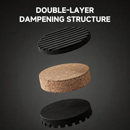 Tuneful Cables Round Rubber Vibration Damping Pads 1.77in Dia 4pk Sound Insulation Shock Absorb Mats