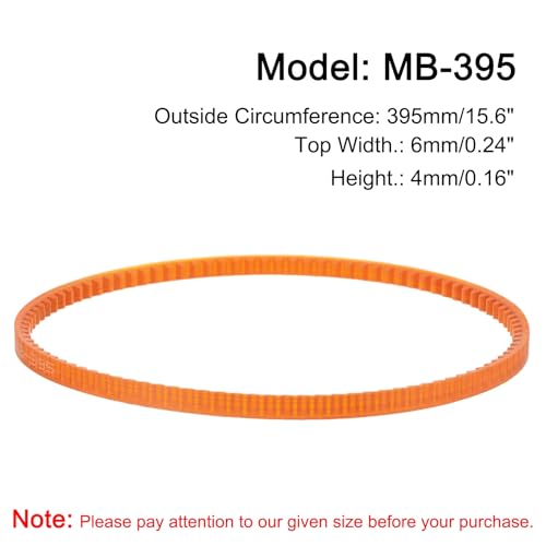 uxcell 4pcs MB Series Standard Sewing Machine Belts MB-395 Motor Drive V Belt, 395mm / 15.6" Outside Circumference - size: MB-395