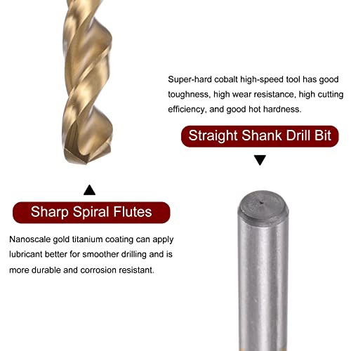 HARFINGTON Twist Drill Bit 10.1mm Titanium Coated HSS-E M42 HSS 8% Cobalt - size: 10.1mm