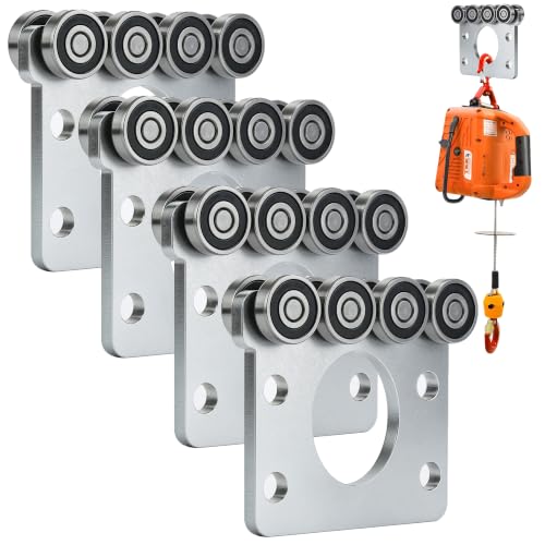 8Wheel Trolley Assembly Rollers.Bearing Trolley Assembly.The top of the Trolley has Room for Set Screws, Allowing the use of a 1-5/8" high Strut Channel - style: D-8Wheel Trolley 4pcs