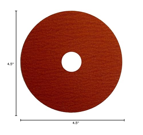 Weiler 69853 Tiger Ceramic Alumina Resin Fiber Sanding & Grinding Disc, 4-1/2" Diameter, 60 Grit, 7/8" Arbor Hole (Pack of 25) - size: 7/8" Arbor, style: 60 Grit