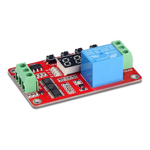 UCTRONICS DC 12V Programmable Multifunction Time Delay Relay Module, On Delay and Off Delay 0.1s to 270h Timer with Segment LEDs Display for Smart Home, Automatic Control - size: 5V/12V/24V, No Case