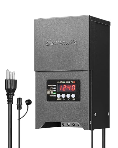 DEWENWILS 300W Low Voltage Transformer with Photocell Sensor & Timer, Metal - style: 300W-Metal