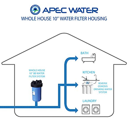 APEC Water HBB-10 Whole House Water Filter Housing, 4.5 x 10 Inch
