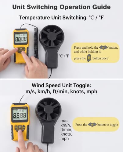 MT-95H Split Thermo Anemometer Wind Speed Gauge