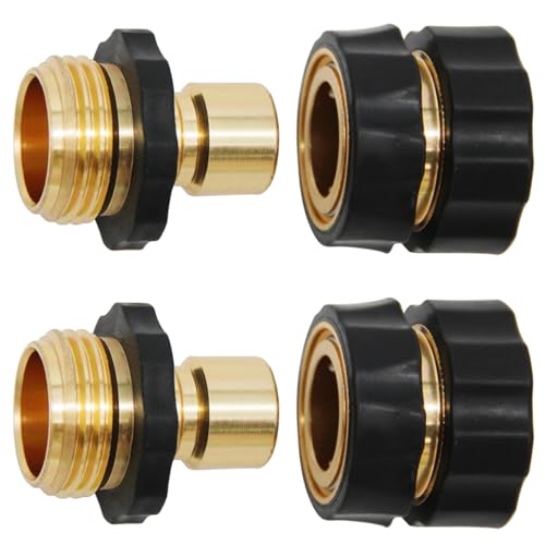Lifynste 3/4 Inch Garden Hose Quick Connector Fittings, Easy Connector Fitting, Male and Female Set, (2) - style: Set of 2