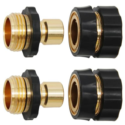 Lifynste 3/4 Inch Garden Hose Quick Connector Fittings, Easy Connector Fitting, Male and Female Set, (2) - style: Set of 2