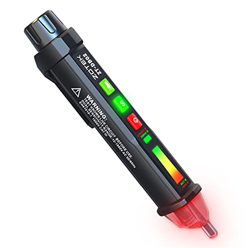Zoyi DB02 AC Voltage Detector - Non-Contact Voltage Tester Pen with Break-Point Testing, Dual-Range 12V-1000V/48V-1000V,Electrical Tester Temperature Tester for Home, Electricians & DIY Enthusiasts - color: black