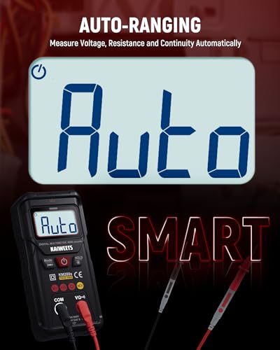 KAIWEETS Digital Multimeter TRMS 4000 Counts Auto Range Voltmeter for Car