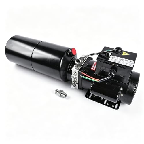 110V Car Lift Hydraulic Power Unit, 2.2KW 10 Quart/2.64Gal Steel Tank Single Acting Hydraulic Pump, 2.1CC/Rev Displacement 23MPa Adjustable Pressure Solenoid Operation for Auto Lift Post - size: 2.64 Gal/10 Qt