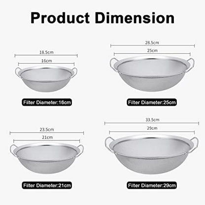 4 Packs Fine Mesh Paint Strainer 60 Mesh Stainless Steel Paint Filter Emulsion Honey Funnel Filter Cover Fits 5 Gallon Paint Bucket Filter Tool Insert