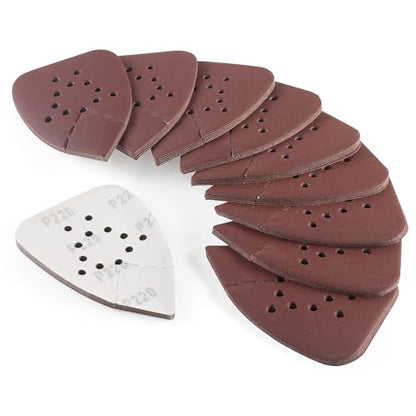 S SATC Mouse Sander Sandpaper 50PCS Mouse Sanding Pads 12 Holes Hook and Loop Sandpaper 220 Grit Detail Palm Sand Paper - style: 50 PCS 12 Hole 220 Grit