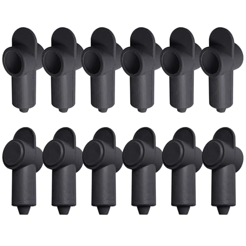 Ampper Silicone 1/4", 5/16" Stud Terminal Cover Fit 16-6 Gauge, Black 12 Pc - color: Black, size: 1/4" & 5/16" Stud S
