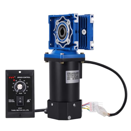 AC 110V 180W Worm Gear Motor, NMRV40 80:1, 20RPM