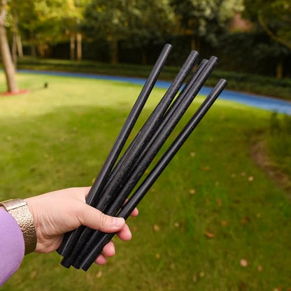 Plastic Round Rod 6-Pack - 1/2 Inch Dia 12 inch Length Black (POM) Polyoxymethylene Rods Engineering Plastic Round Bars (0.5in×12in, 6) - size: 0.5 in × 12 in