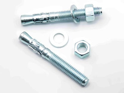 1/2"x4"Wedge Anchors by Zinced of Heavy-Duty Fastener for Cement and Concrete (8pcs Pack) - size: 1/2"x 4"-8pcs