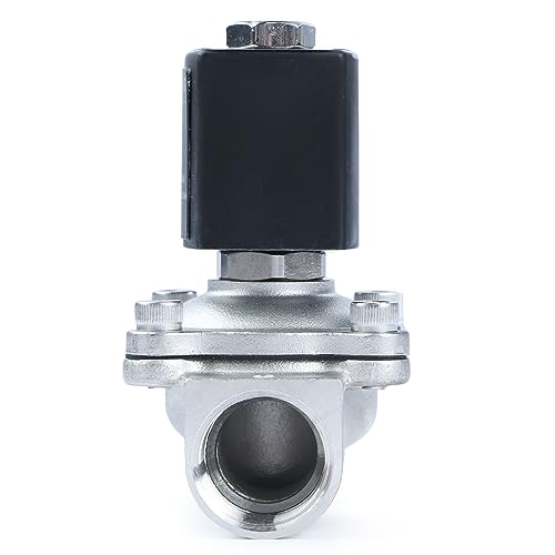 U.S. Solid 3/4" Stainless Steel Solenoid Valve -110V 120V AC, Normally Closed, 145 PSI Electric Valve for Water, Air, Diesel - size: 0.75 Inch