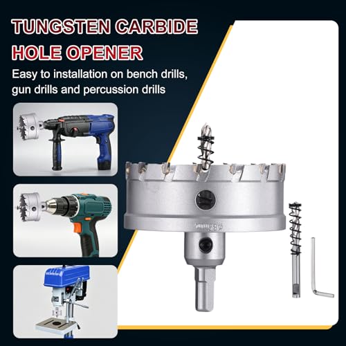 Tungsten Carbide Tipped Hole Saw 3-3/8 Inch 85mm Hole Cutter - size: 3-3/8 Inch (85mm)