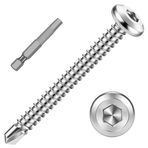 Mellewell #12 x 1-1/2" Flat Head Socket Cap Screws, Silver, 100 PCS - color: Silver, size: #12 x 1-1/2"