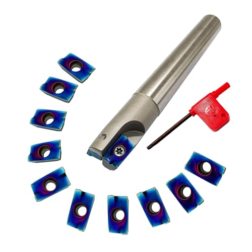 End Mill Tool Holders with APMT1604 Milling Inserts for Hard Steel - color: end mill holder+apmt1604