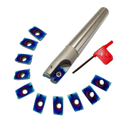 End Mill Tool Holders with APMT1604 Milling Inserts for Hard Steel - color: end mill holder+apmt1604