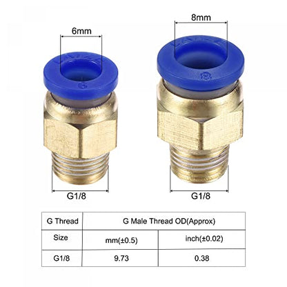 MECCANIXITY Pneumatic Air Cylinder Double Action MAL25X75 25mm Bore 75mm Stroke with Y Connector and 4Pcs Quick Fitting Set - size: 25X75 mm