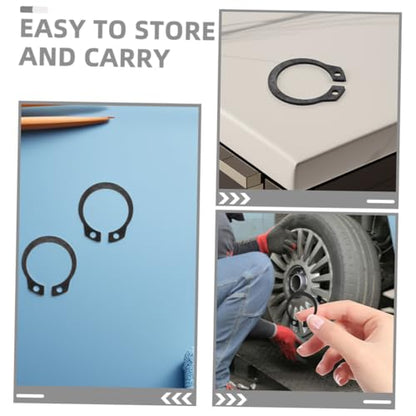 2PCS Metal Snap Retaining Clip Set for 2 Ton Hydraulic Jack External Snap Ring C-Clips for Horizontal Jack Parts Compatible Standard and Lift Equipment