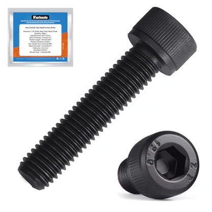 M4 x 20mm Hex Socket Cap Head Screws Bolts, 170pcs Grade12.9 Machine Screws - size: M4x20mm