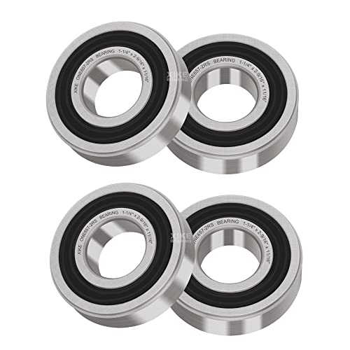 XIKE 4 Pcs 1657-2RS Bearings 1-1/4"x2-9/16 x11/16, Double Rubber Seals. - size: 1657-2RS Size 1-1/4"x2-9/16"x11/16"