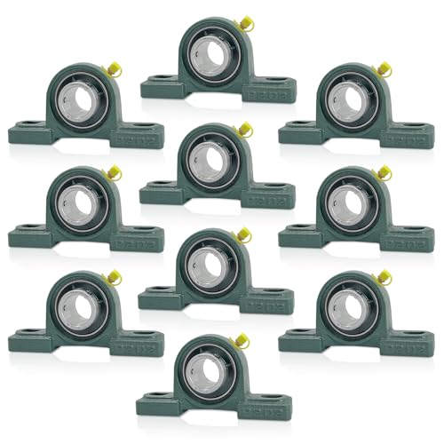 10 PCS UCP202-10 5/8 inch Pillow Block Bearing Mounted Pillow Block Bearing 5/8" Inside Diameter - size: UCP202-10-10pcs