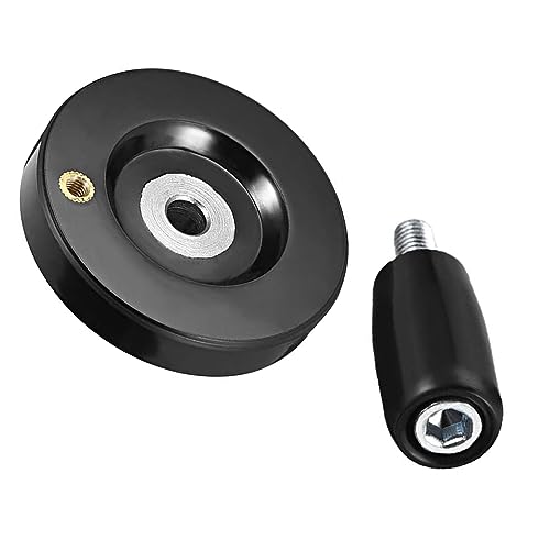 Hand Wheel for Industrial Machine Tools Milling Machine Lathes Grinders Plastic Machine Hand Wheel with Revolving Handle 63mm Diameter 8mm Hole - size: 8mm Hole