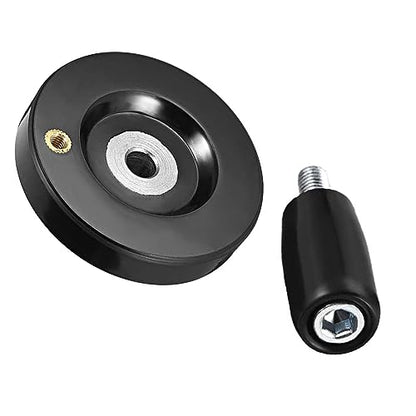 Hand Wheel for Industrial Machine Tools Milling Machine Lathes Grinders Plastic Machine Hand Wheel with Revolving Handle 63mm Diameter 8mm Hole - size: 8mm Hole