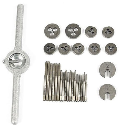 Generic 31PCS Mini Metric Tap and Die Set, HSS, M1.0-M2.5, with Wrench, Tap Sleeve, Storage Box