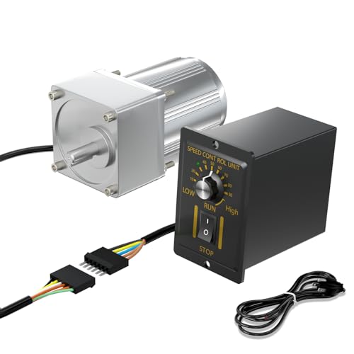 110V 50/60HZ 25Watts AC Gear Reducer Motor 108 RPM Shaft Diameter 10mm & AC Speed Controller Kits Variable CW CCW for Chemical Good Medical Industry - size: 108RPM, style: 25Watts