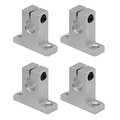 4PCs SK12 Linear Shaft Support ID12mm Aluminum Mounting Bracket for Diameter 12mm Linear Motion Rod - size: SK12(4pcs), style: Pillow style