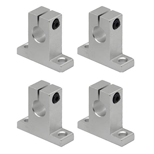 4PCs SK12 Linear Shaft Support ID12mm Aluminum Mounting Bracket for Diameter 12mm Linear Motion Rod - size: SK12(4pcs), style: Pillow style