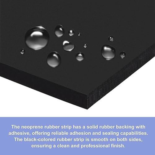 MECCANIXITY Adhesive Neoprene Rubber Strips Sheet 1"x118"x 0.12"(W L THK) - color: Yellow, size: 1" x 118" x 0.12"