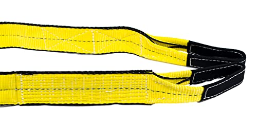 Mytee Products 4 Pack 2" x6' Web Lifting Sling - 6400 LBS WLL Vertical Lift Straps Twisted Eyelets 2-Ply - Choker (5000# WLL) & Basket (12,800# WLL) - color: 4 - Pack, size: 2" x 6'