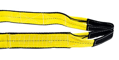 Mytee Products 4 Pack 2" x6' Web Lifting Sling - 6400 LBS WLL Vertical Lift Straps Twisted Eyelets 2-Ply - Choker (5000# WLL) & Basket (12,800# WLL) - color: 4 - Pack, size: 2" x 6'