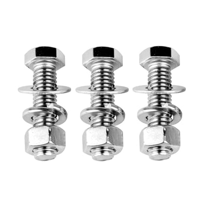 4Sets 1/2-13 x 1-1/2" Hex Head Bolts Screws with Hex Nuts and Thick Flat & Lock Washers, 304 Stainless Steel, UNC Coarse Thread, Silver Finish - color: Silver, size: 1/2-13 x 1-1/2" (4Set)