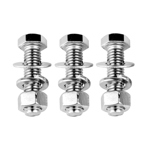4Sets 1/2-13 x 1-1/4" Hex Head Bolts Screws with Hex Nuts and Thick Flat & Lock Washers, 304 Stainless Steel, UNC Coarse Thread, Silver Finish - color: Silver, size: 1/2-13 x 1-1/4" (4Set)