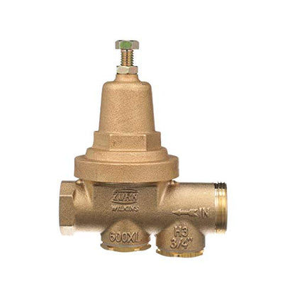 Zurn Wilkins 3/4" 600XL Pressure Reducing Valve with a spring range from 75 psi to 125 psi, factory set at 85 psi - size: 0.75 Inch