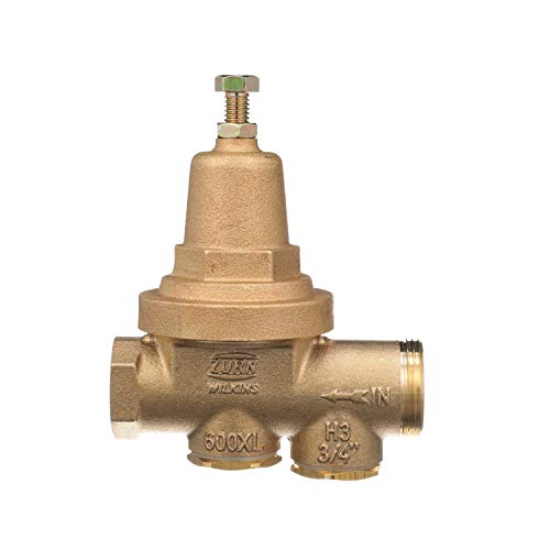 Zurn Wilkins 3/4" 600XL Pressure Reducing Valve with a spring range from 75 psi to 125 psi, factory set at 85 psi - size: 0.75 Inch