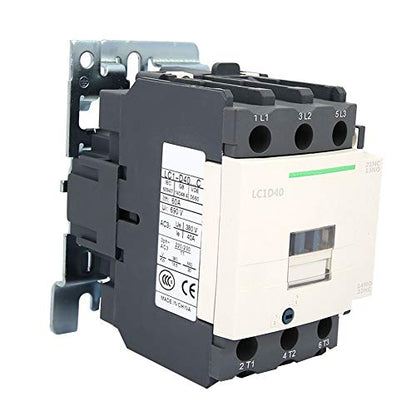 AC Contactor, New Electric AC Contactor, LC1D40 NEW Electric 50/60Hz 3 Poles Coil AC Contactor 220V 40A Industrial Electric AC Contactor Outdoor High Sensitivity Industrial Electric