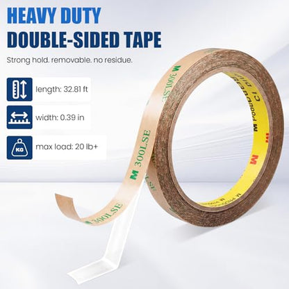 300LSE Double Sided Tape, 32.8ft Industrial No Residue High Temp Tape