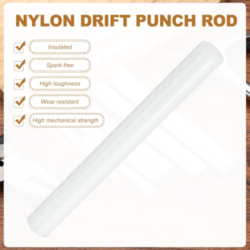 HARFINGTON 3pcs Nylon Drift Punch Rod 15/32"-45/64" Dia Drift Punch Tool - size: 15/32"+19/32"+45/64"