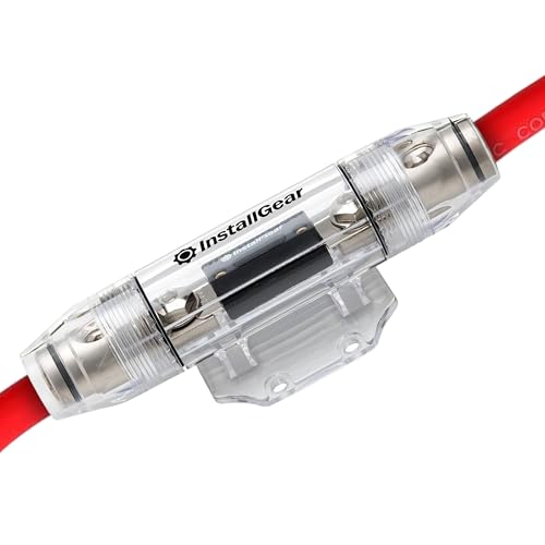 InstallGear 0/2/4 Gauge AWG in-Line ANL Fuse Holder with 150 Amp - Secure in-Line Installation for 0/2/4 AWG Wires - Durable Design for Maximum Protection - 0, 2, 4 Gauge Fuse Holder - size: 150A